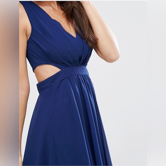 ASOS - side cut out mini dress - Navy Blue - Picture 7 of 8